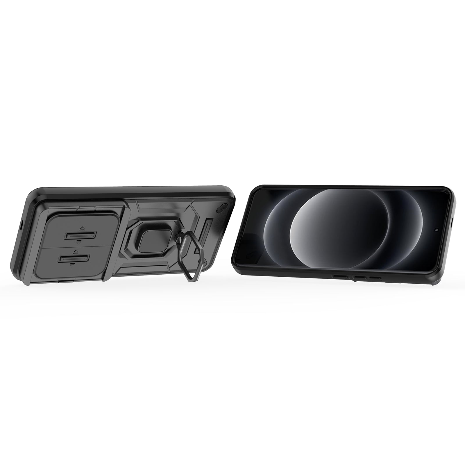 For Xiaomi 14 Ultra Case PC+TPU Kickstand Phone Shell with Slide Lens Cover For Xiaomi 14 Ultra Case PC+TPU Kickstand Phone Shell with Slide Lens Cover